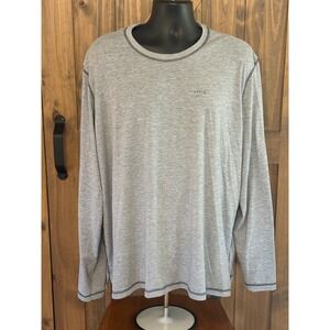 Orvis Trout Bum Mens XXL Gray Heathered Long Sleeve T-Shirt Crew Neck Logo